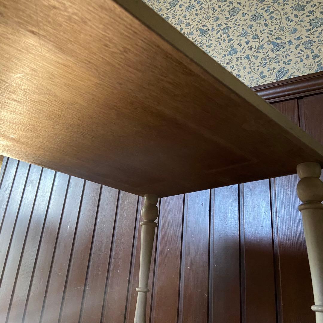 昭和レトロ　花柄　キッチンワゴン　木製ワゴン　当時物