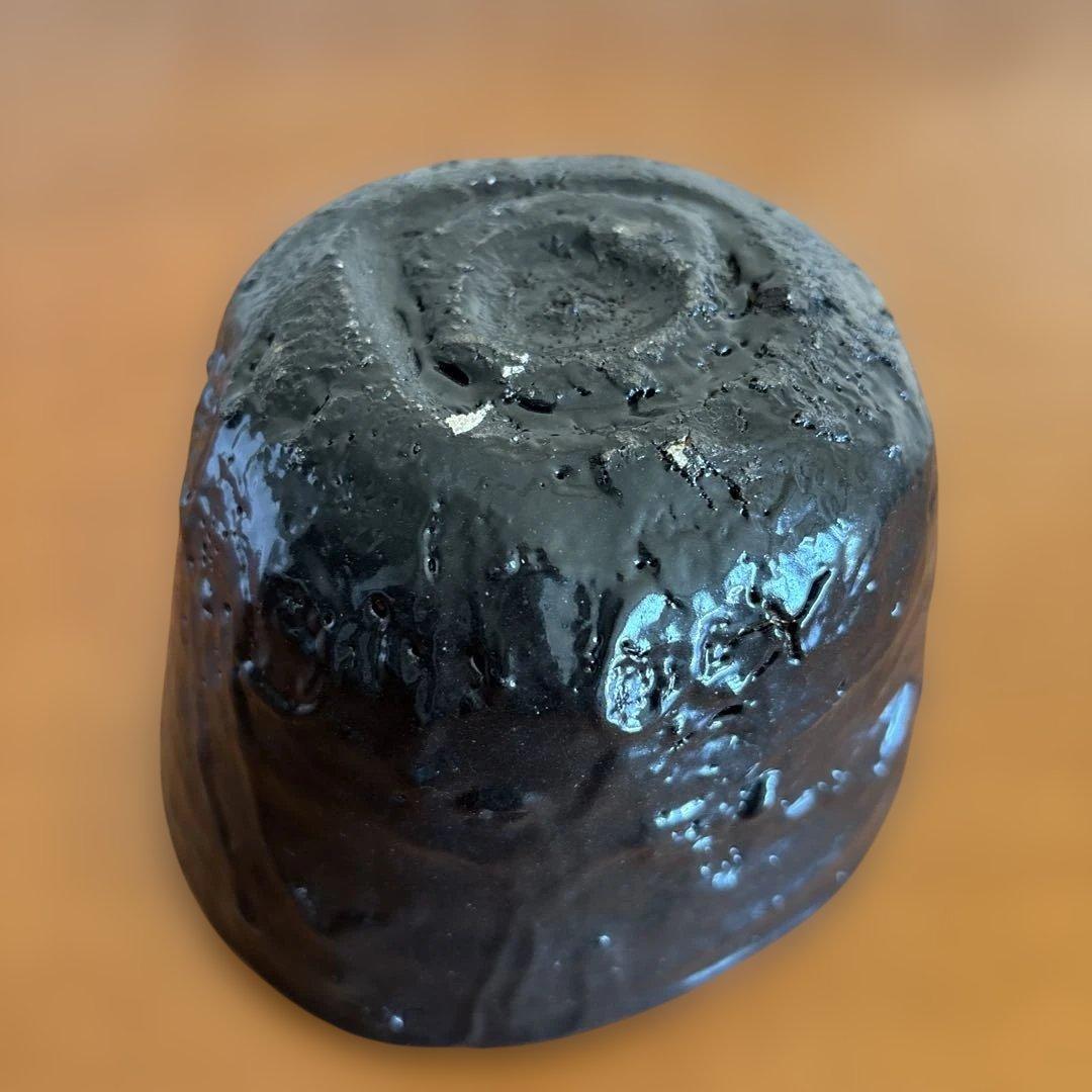 内田鋼一氏作品 黒色抹茶碗