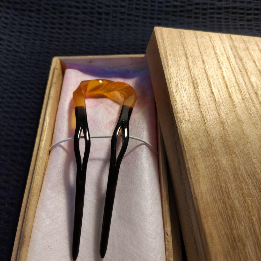 本べっ甲ねじり簪