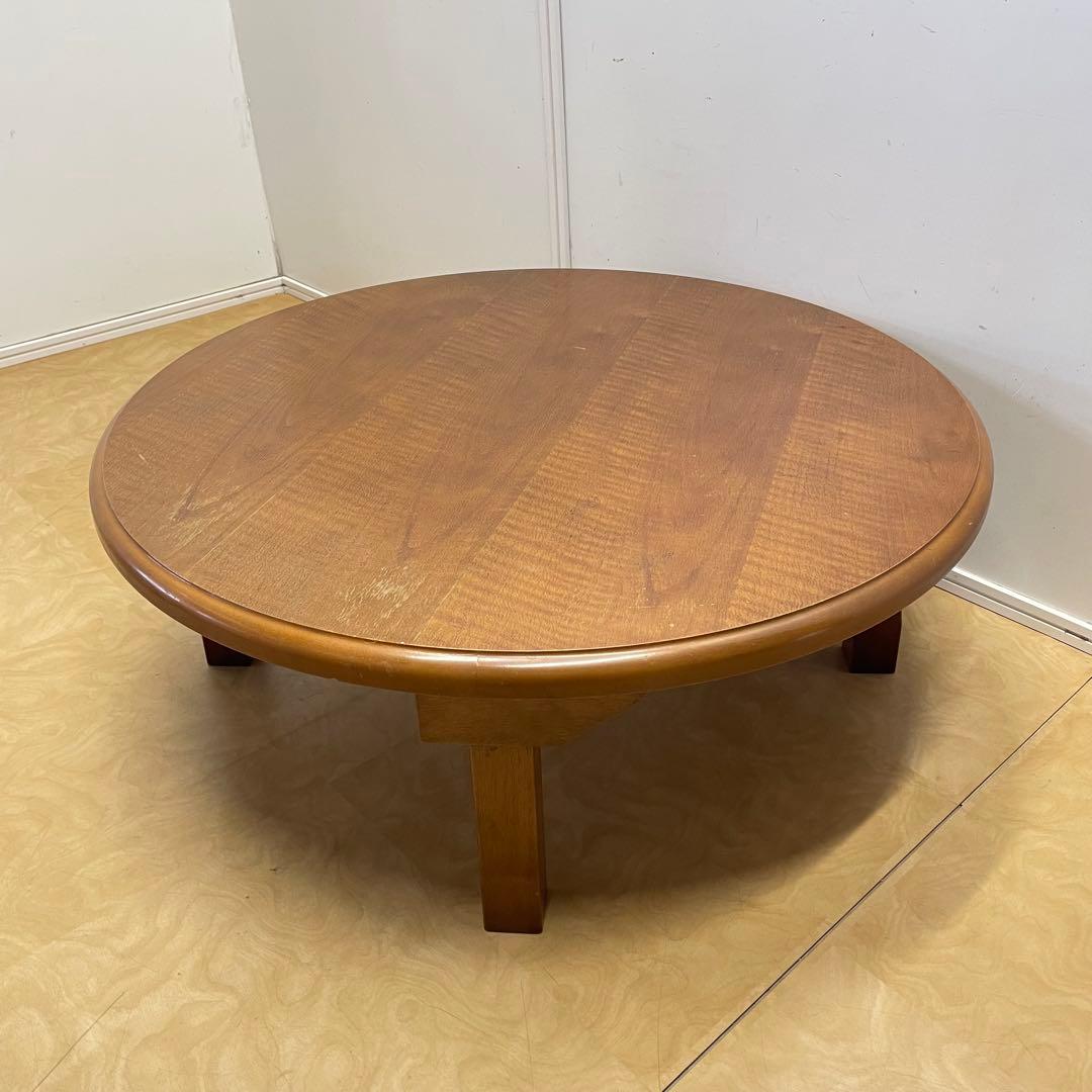 丸テーブル 幅90センチ 折りたたみ 丸ちゃぶ台 折り畳み 座卓 木製 レトロ