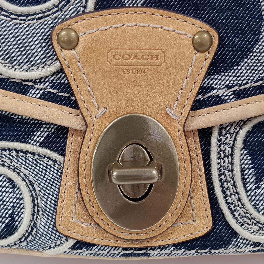 COACH コーチ　レガシー ターンロック デニム ワンショルダーバッグ