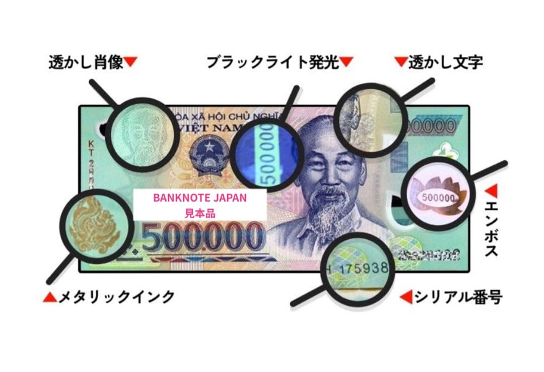 ベトナム 50000ドン紙幣 10枚セット