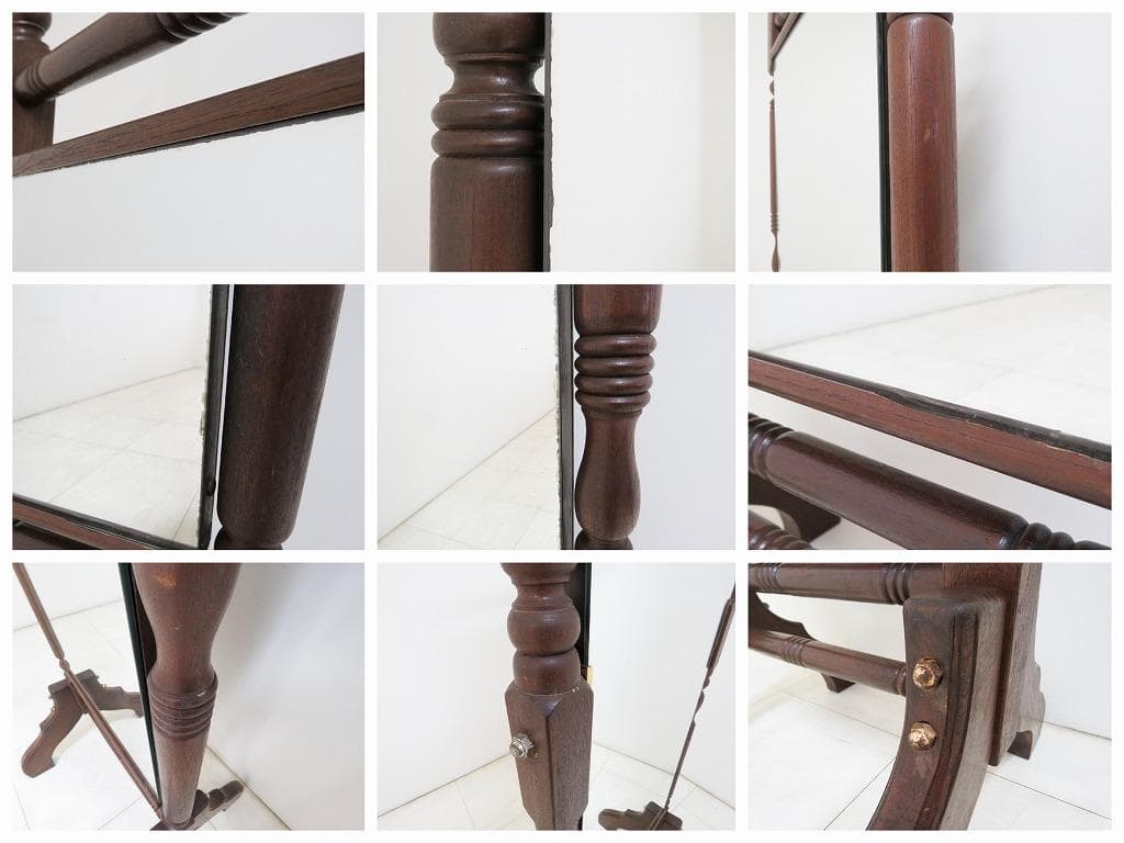 ショコラティエ様 ヴィンテージ クラシック スタンドミラー レトロ 姿見 鏡