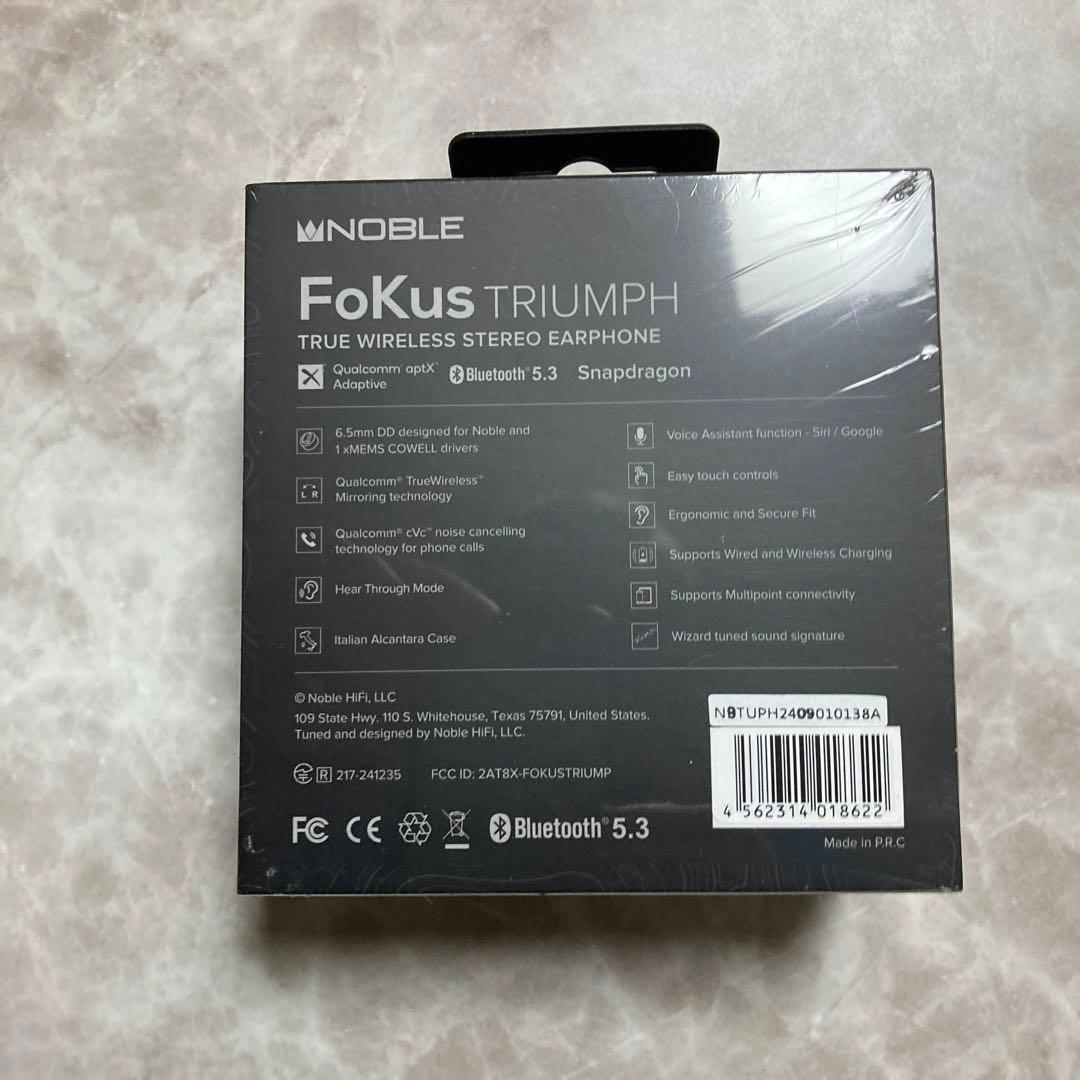 【新品・未開封】Noble Audio FoKus TRIUMPH TWS