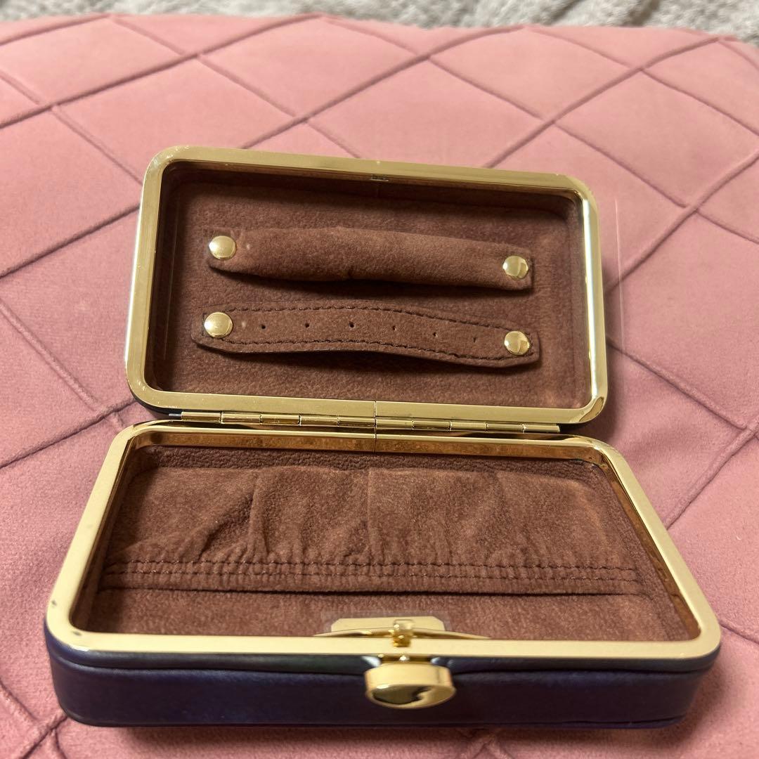 ダークブラウン レザー アクセサリーケース