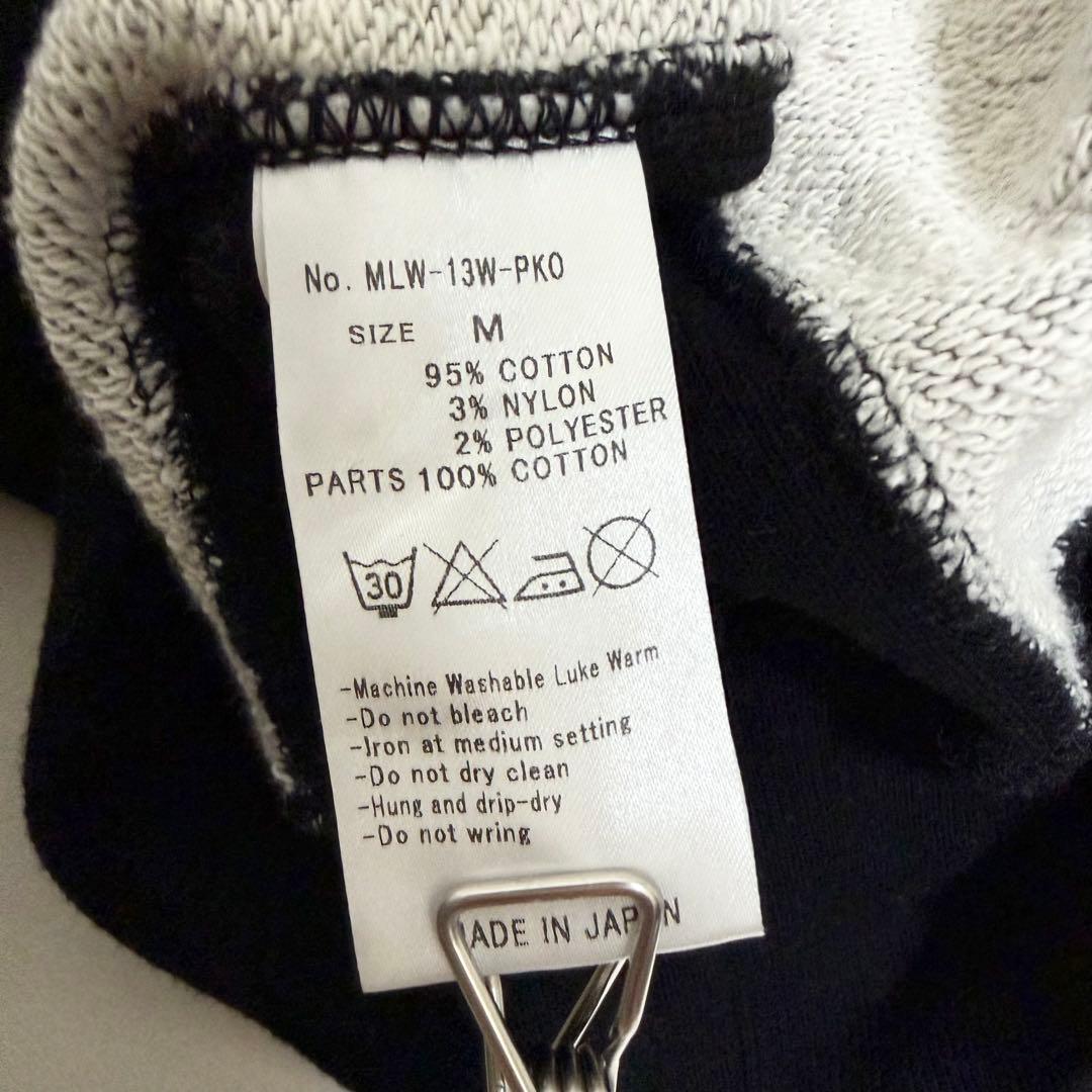 マークアンドロナ　パーカー　ロング　ラメ　グレー　　ブラック　ロゴ　M