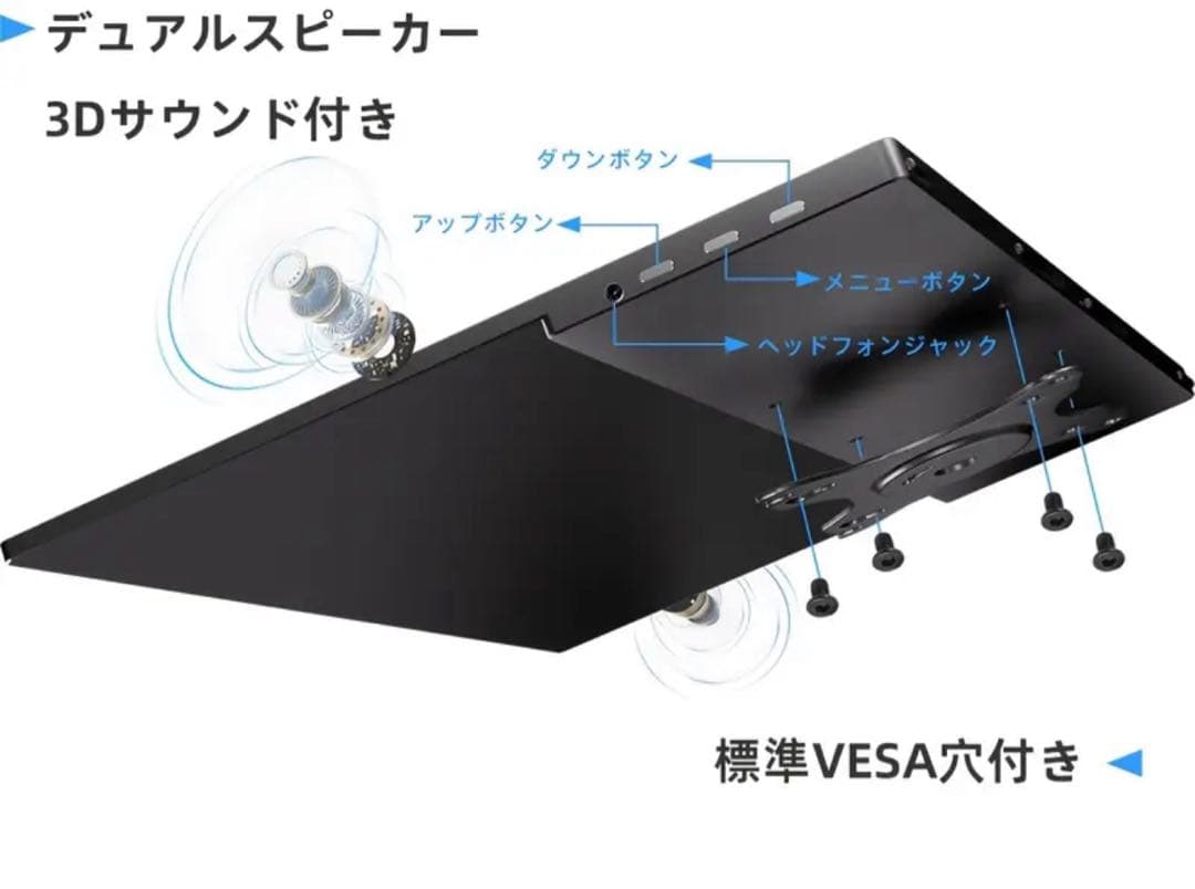 Ingknok 18.5インチポータブルモニターFHDモバイルモニター新品未使用