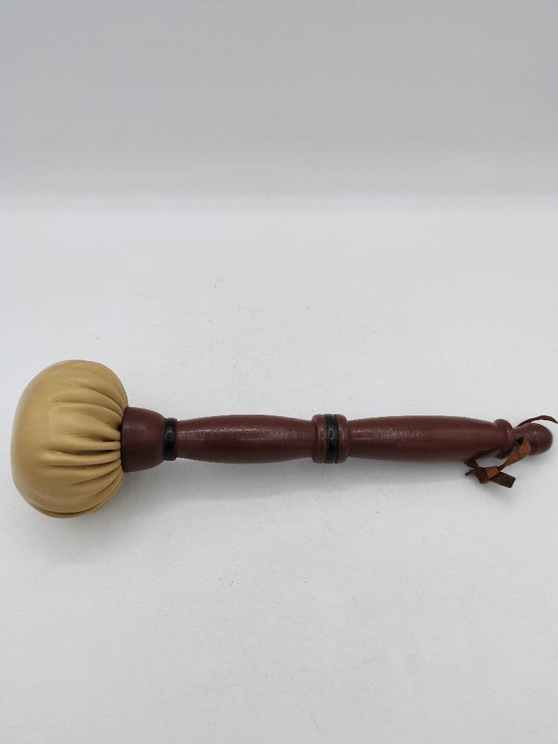 c763 銅鑼 大 バチ付 紙箱 茶道具 古物