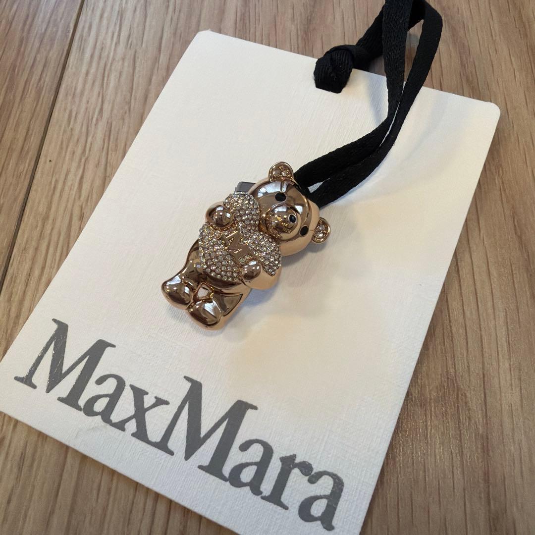 MaxMara テディベア ハート ブローチ