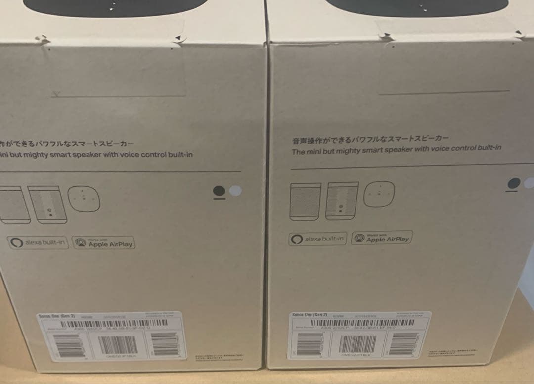 【SONOS One Gen2】 ワイヤレススピーカー ホワイト 2台セット