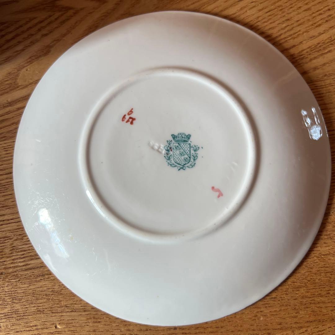 フランスサルグミンヌ窯、Mintonパターン219 ティーカップ＆ソーサー