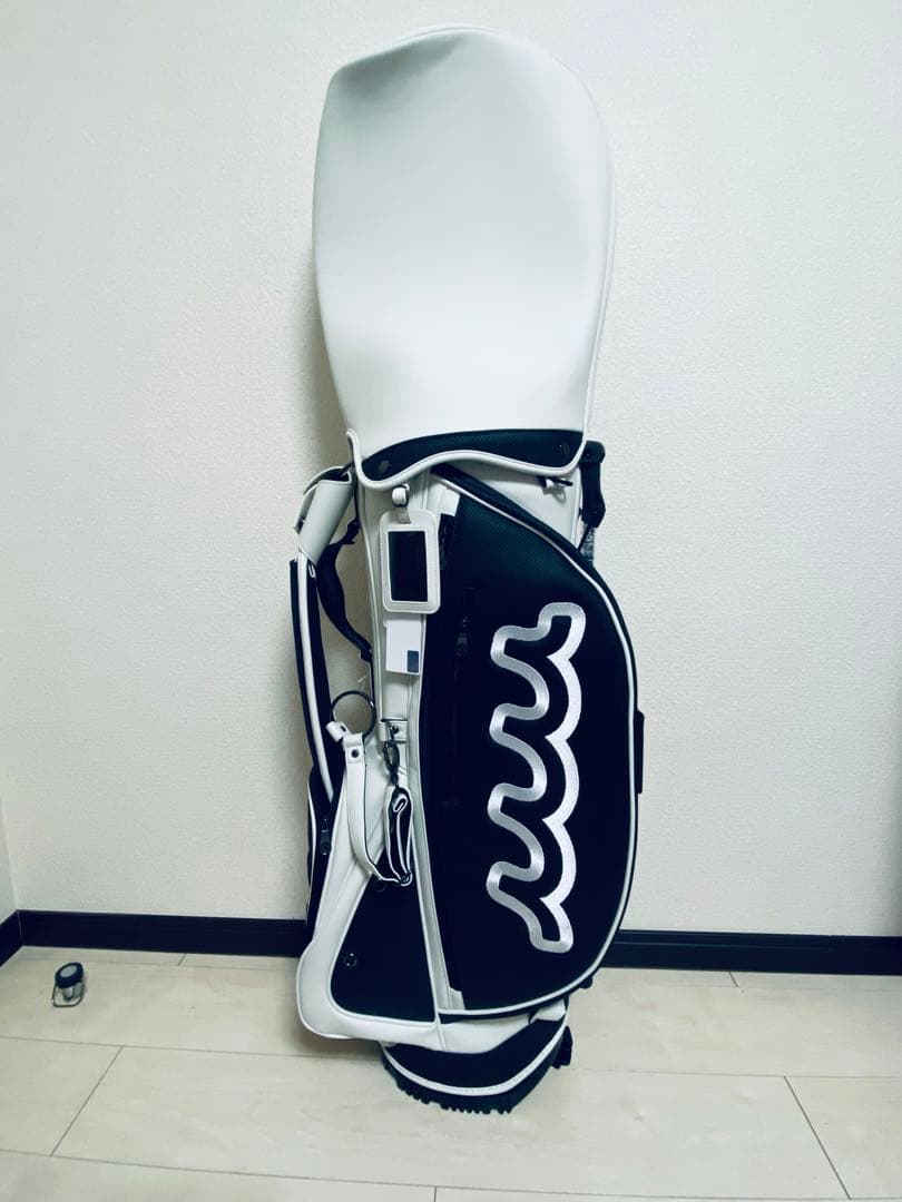 MUTA スタンド式キャディバッグ ホワイト×ブラック