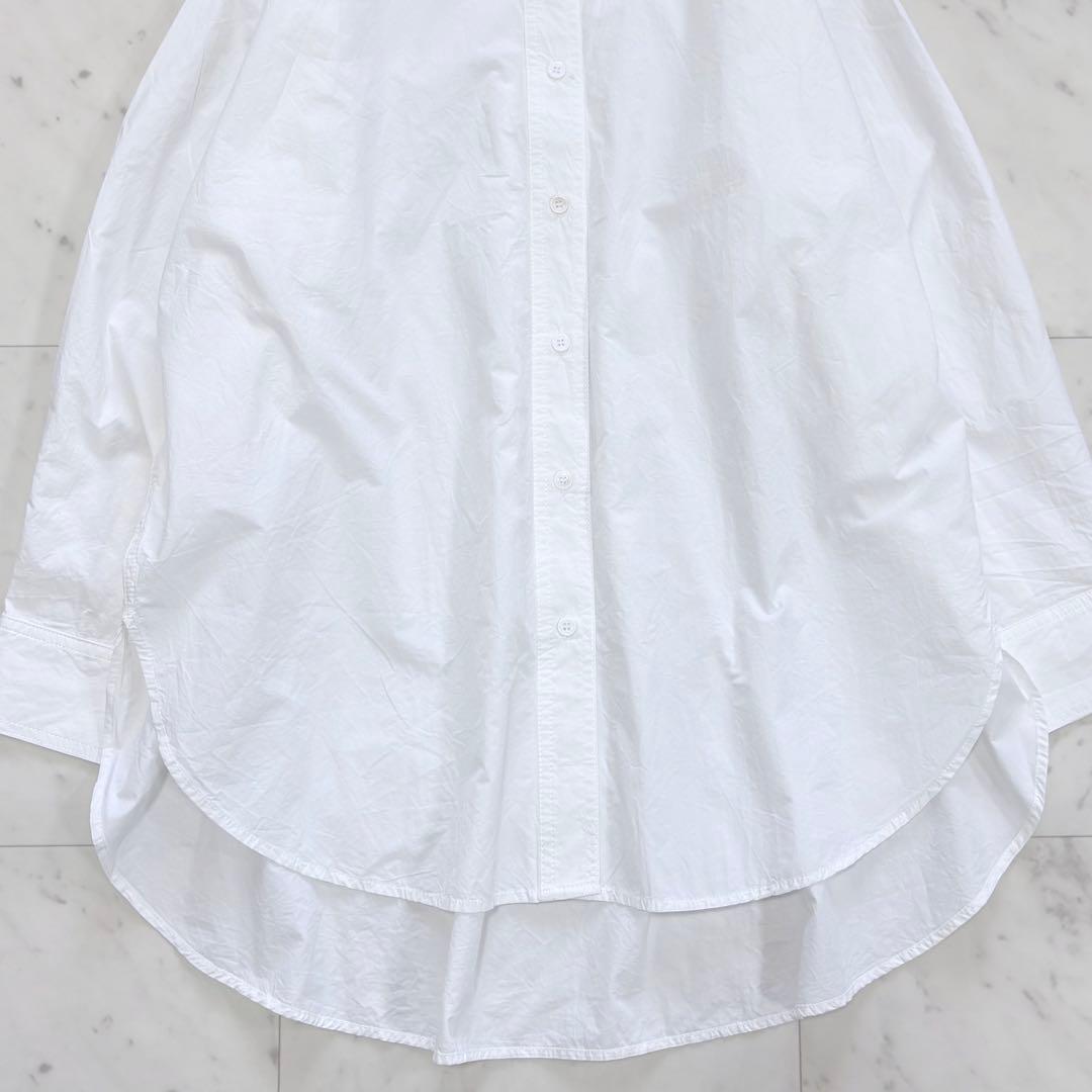極美品✨ビアズリー シャツチュニック　ロングシャツ　白シャツ　オーバーサイズ