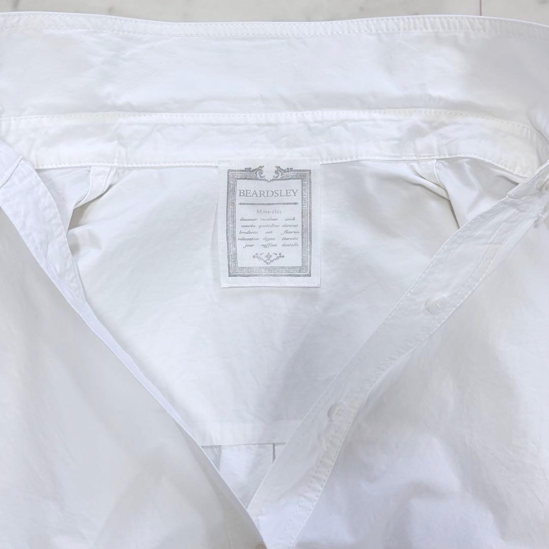 極美品✨ビアズリー シャツチュニック　ロングシャツ　白シャツ　オーバーサイズ