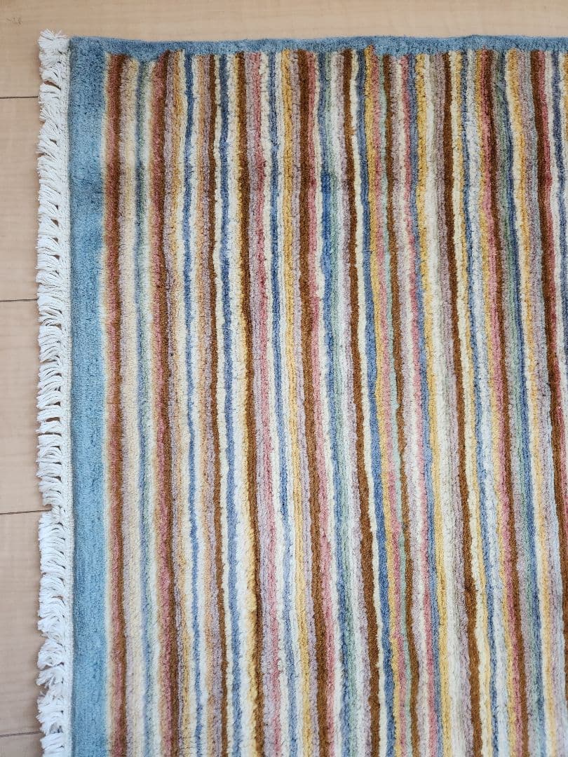 【クリーニング済み】ヴィンテージ◆ナチュラルカシュガイギャッベ