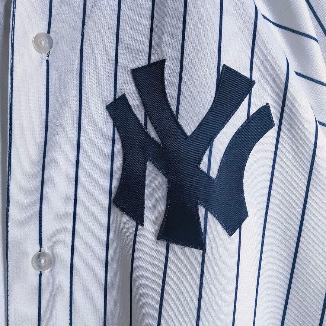 【MLB】 ニューヨーク・ヤンキース ゲームシャツ XL デレク・ジーター 白縞