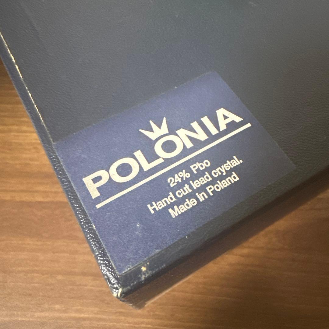 POLONIA ポロニア 緑色 クリスタルガラス フラワーベース 花瓶