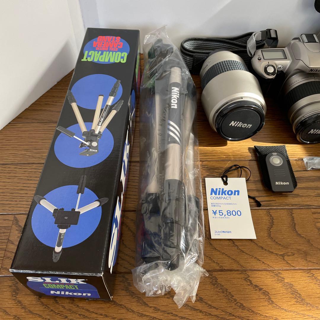 NIKON　フイルム式　一眼レフカメラ「NIKON　µ」純正ダブルレンズ付き