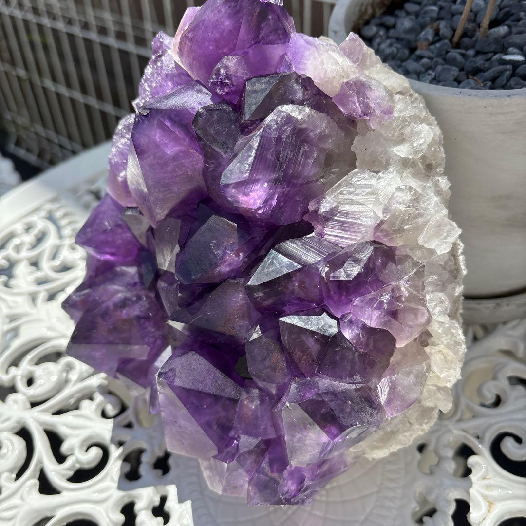 天然石☆新品☆美品☆アメジスト☆大粒クラスター☆大迫力