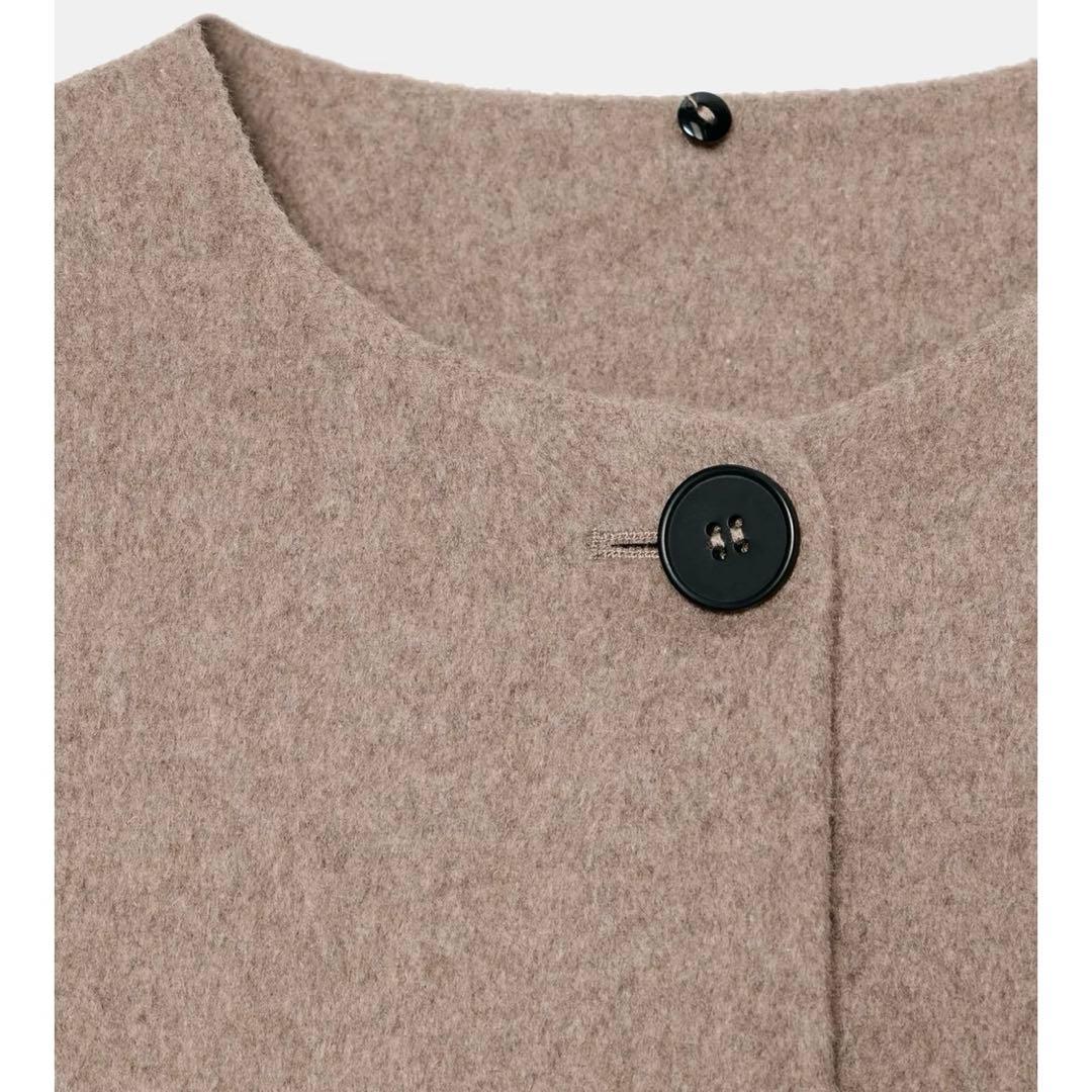 完売品 ZARA ウールショートスカーフコート ミンク S