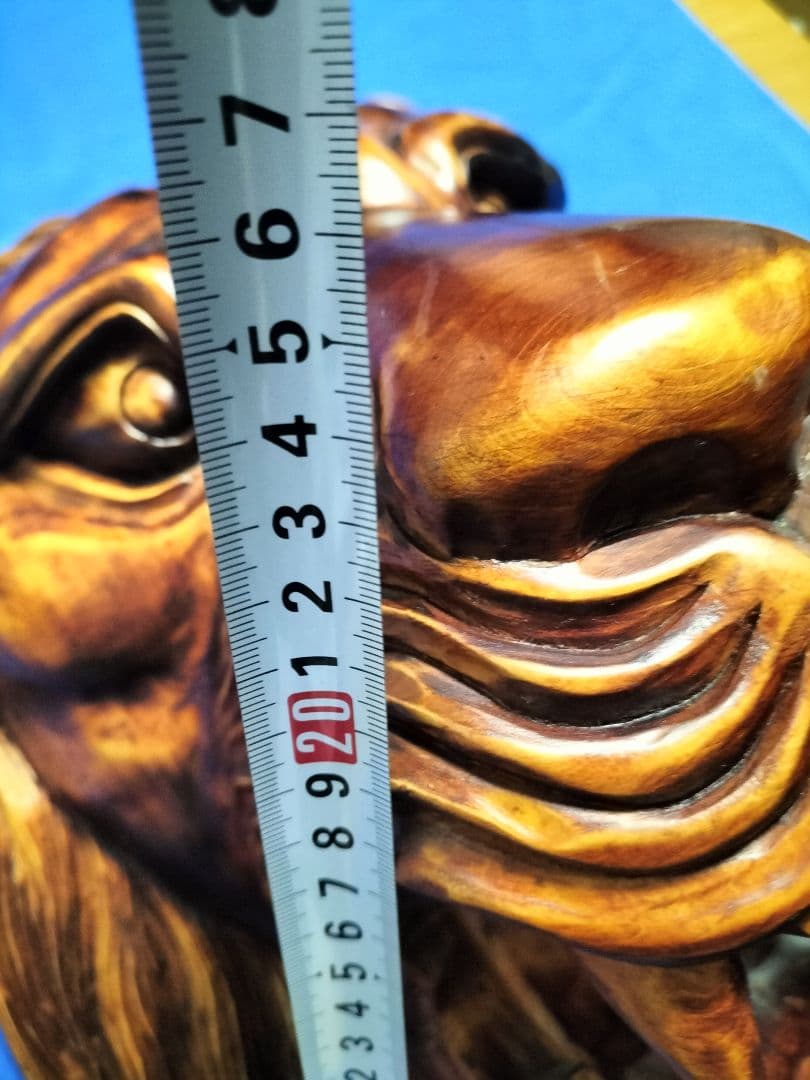 ライオン木彫り　アニマルヘッド　壁掛け最終値下げ