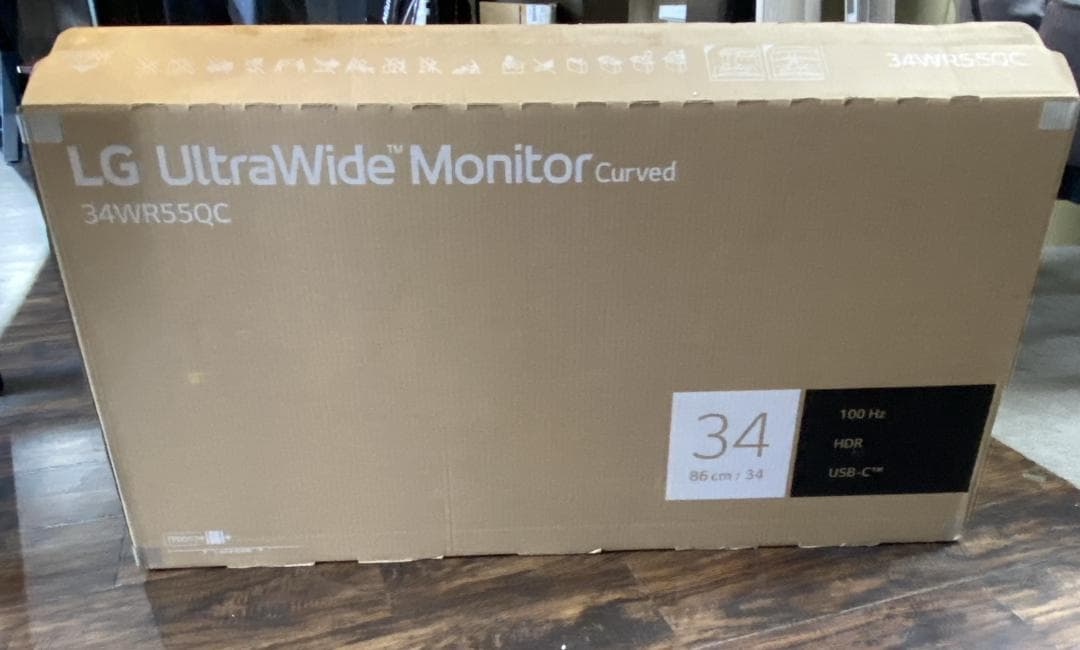 新品同様 LG ウルトラワイドモニター 【34WR55QC-B】34インチ