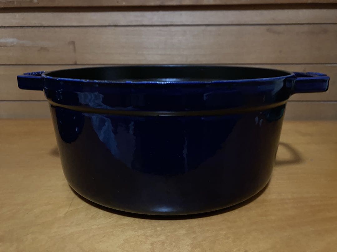 ストウブ鍋26cm LA COCOTTE ネイビーブルー 両手鍋