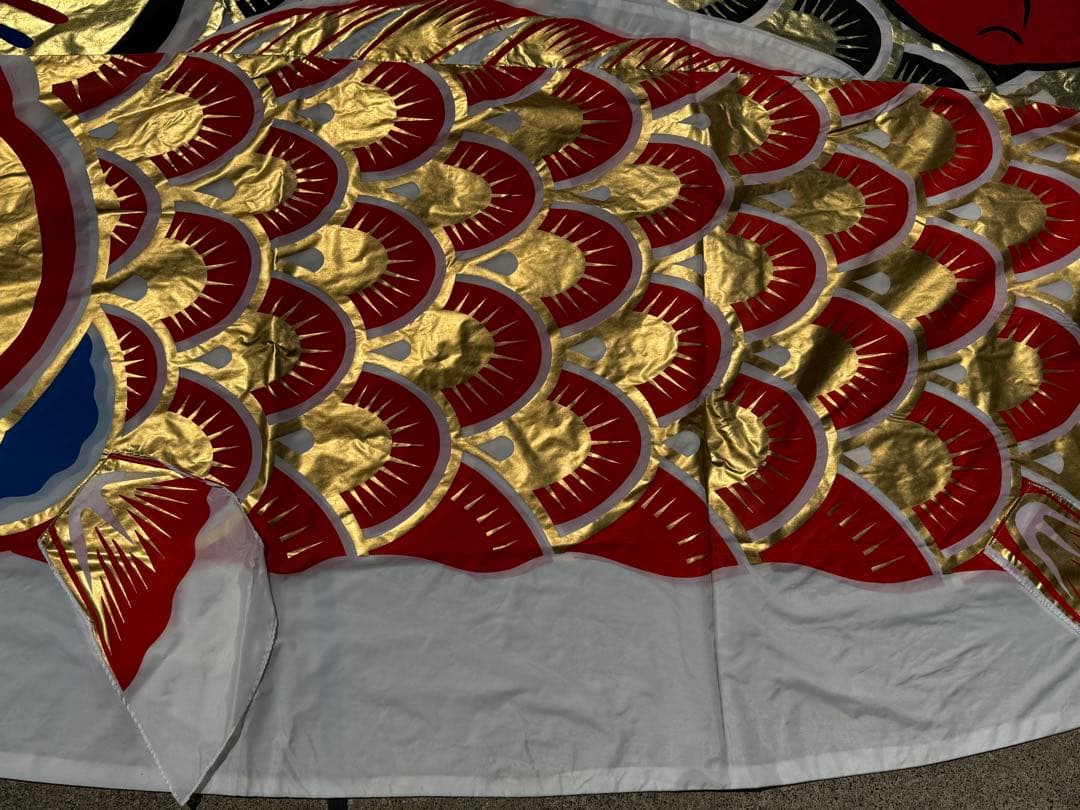 中古 鯉のぼり ⑤ 5m 黄金金太郎 こいのぼり 3色+吹流し こどもの日 節句