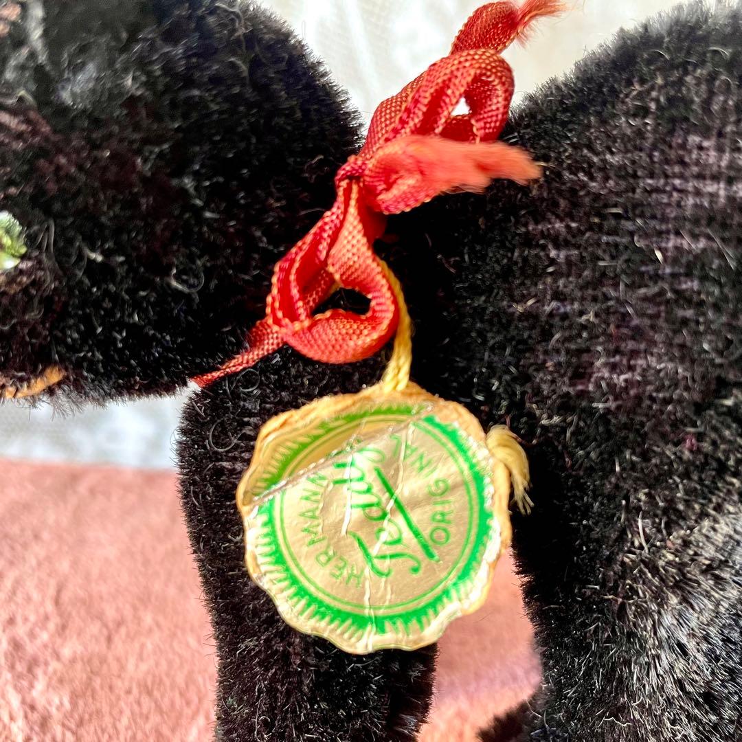 ハーマン黒猫ぬいぐるみ　ドイツヴィンテージHERMANN 検フランスアンティーク