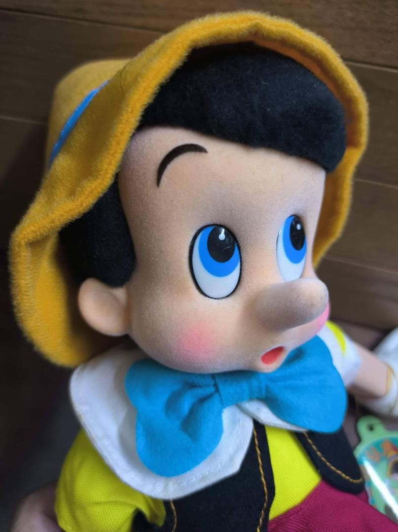 レトロ・紙タグ付 ディズニー ピノキオ オルゴール人形 [星に願いを] 日本製