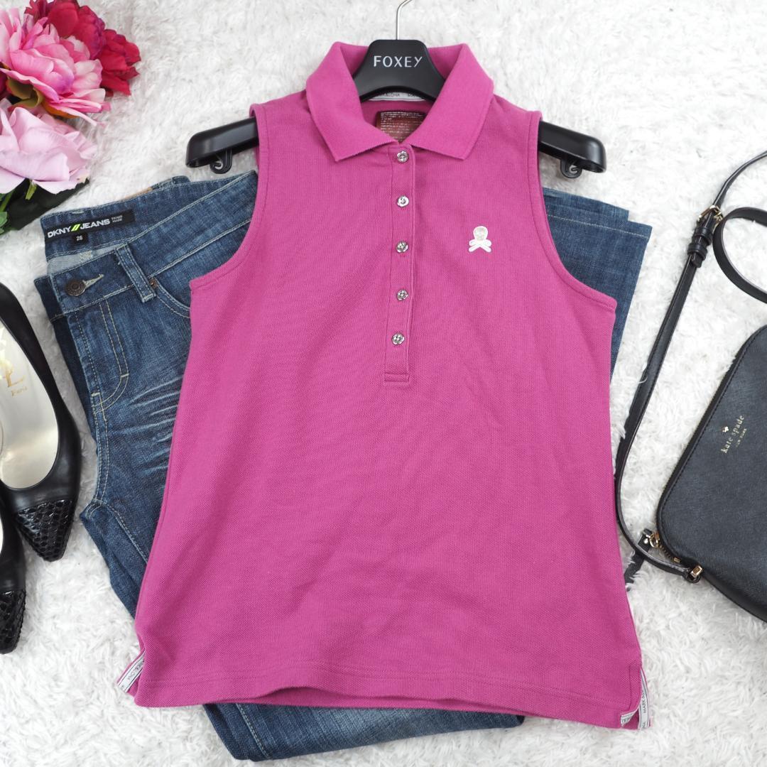 G2202*マークアンドロナ☆ノースリーブ☆ゴルフウェア☆トップス☆ピンク☆S