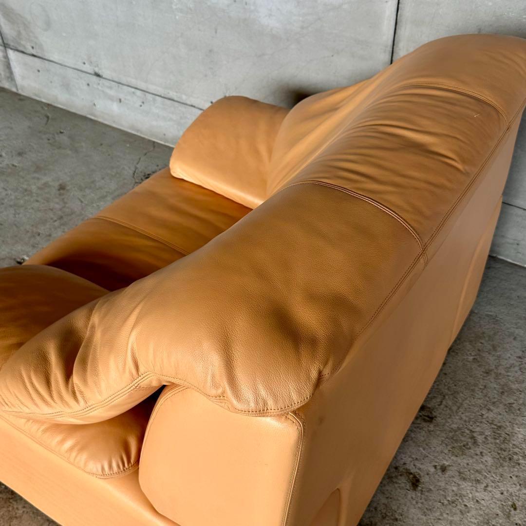 マルニ木工 maruni レザーソファ 1P✦ベージュ 本革 リラックスチェア