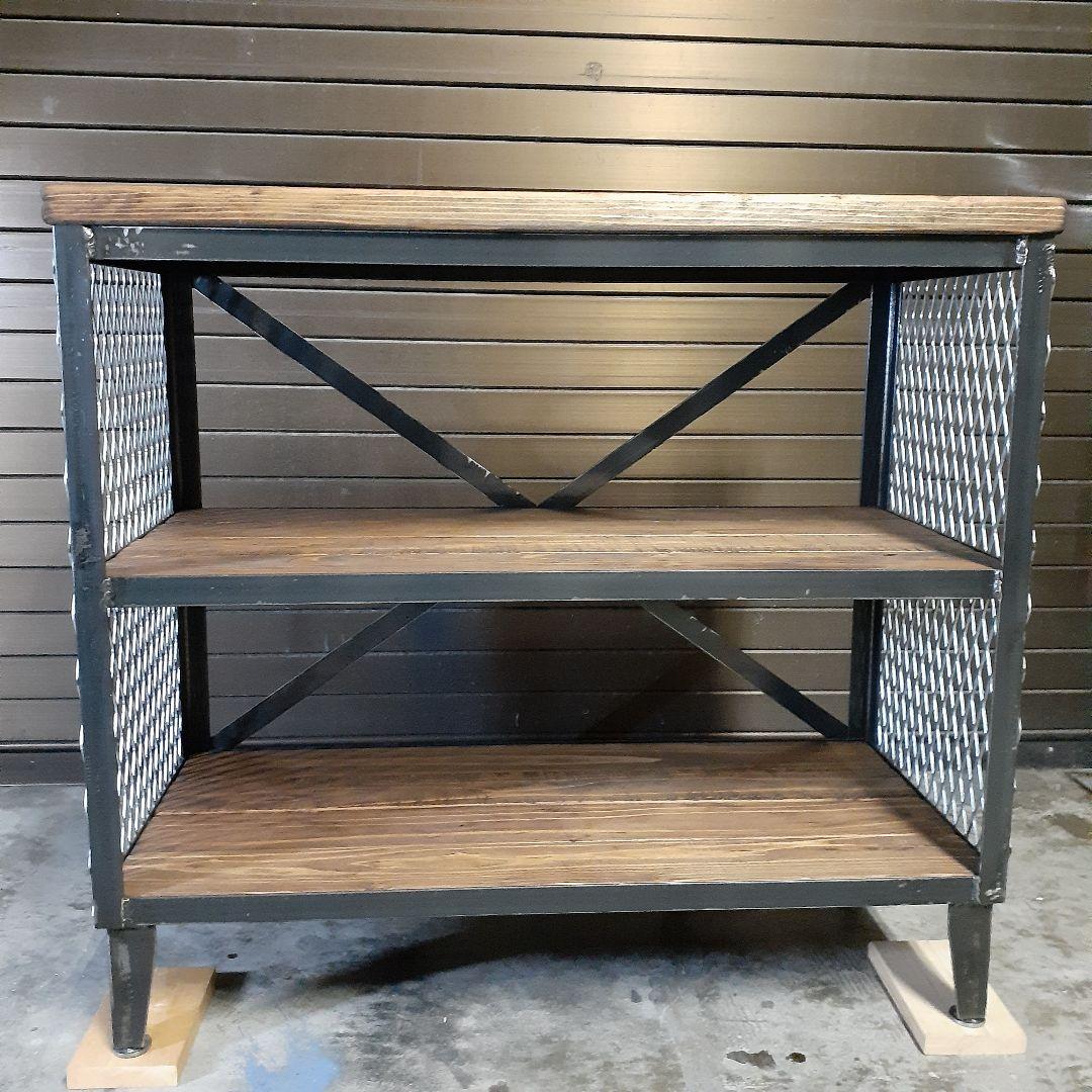 アイアン　シェルフ　ラック　インダストリアル　シューズラック　店舗什器　男前　棚