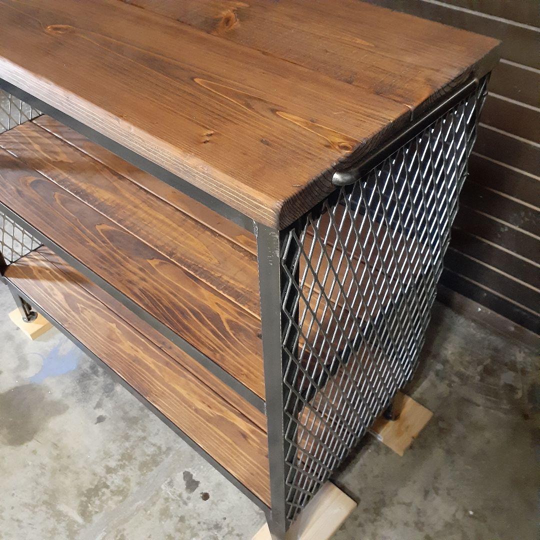 アイアン　シェルフ　ラック　インダストリアル　シューズラック　店舗什器　男前　棚