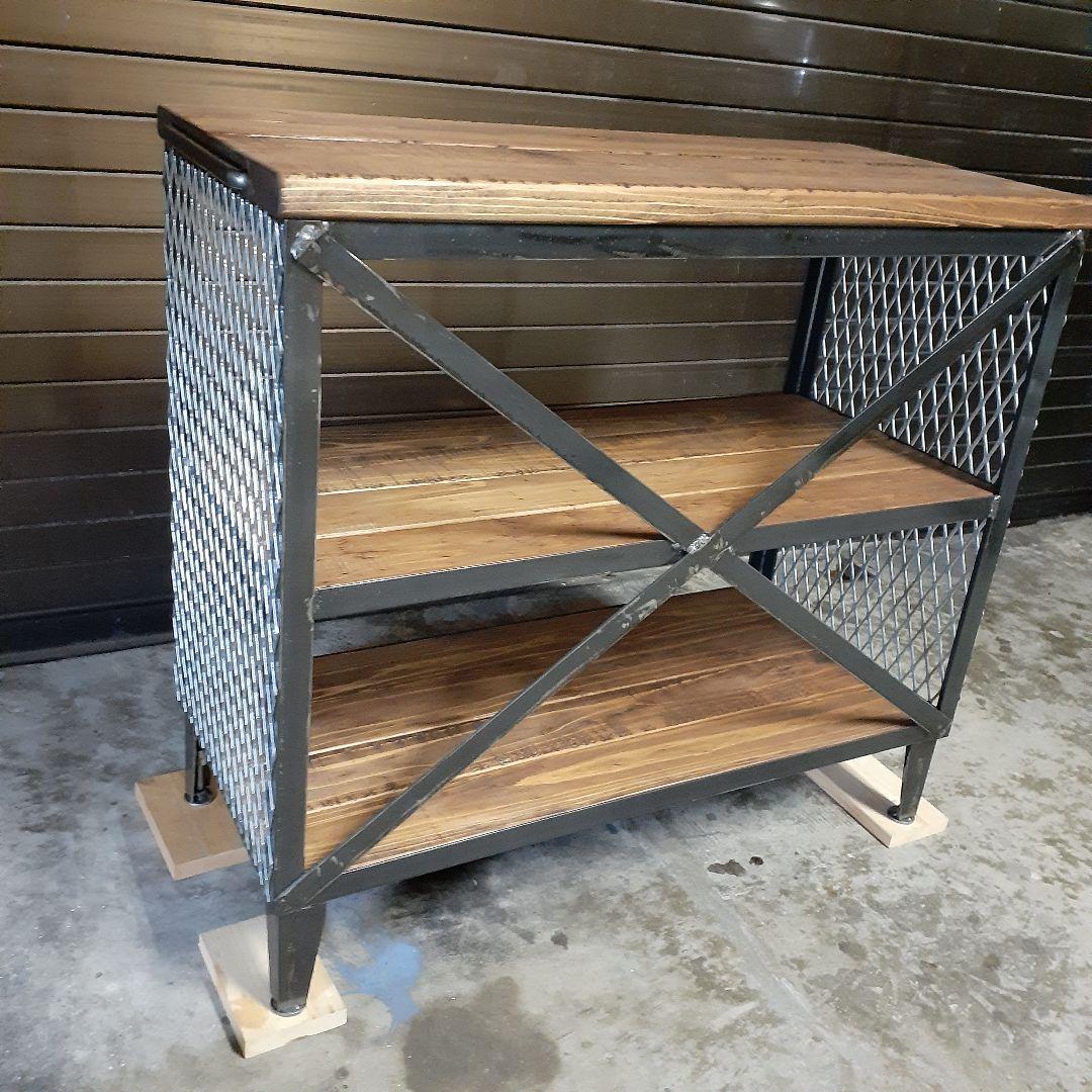 アイアン　シェルフ　ラック　インダストリアル　シューズラック　店舗什器　男前　棚