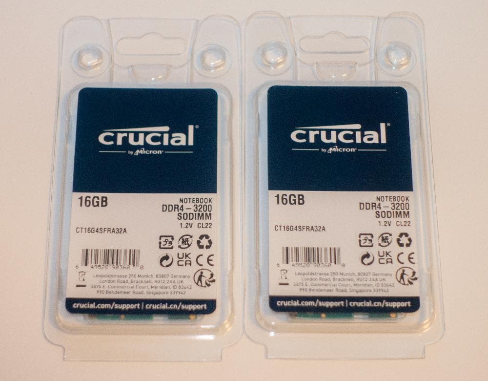 Crucial メモリ 32GB（16GB×2枚） CT16G4SFRA32A