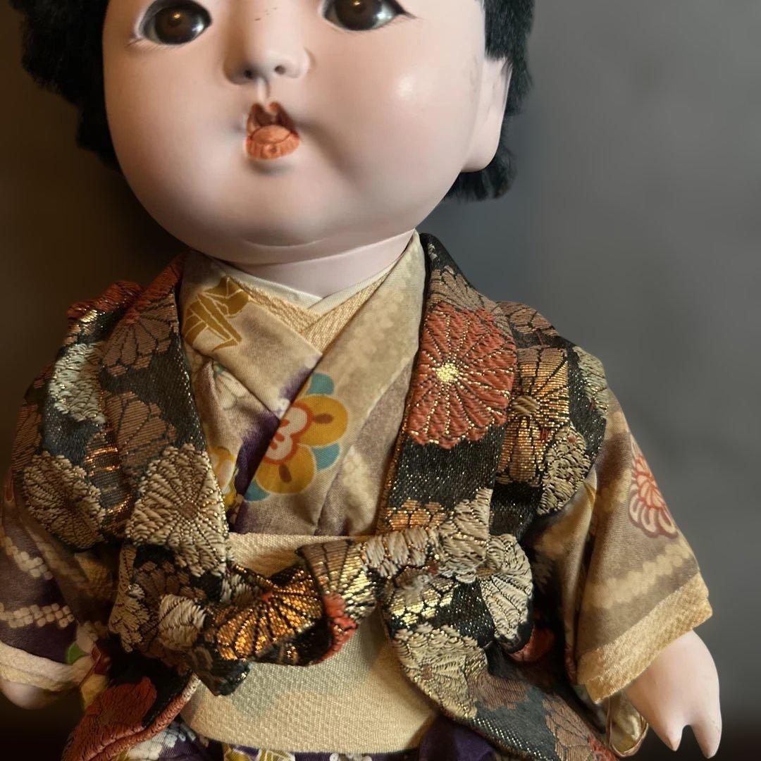 陶器製日本人形 約30cm 和服