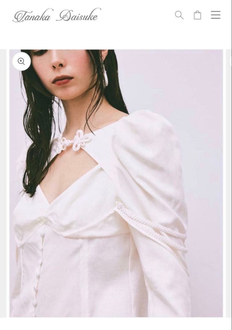 トップス tanakadaisuke layeredbrapuffsleeveblouse