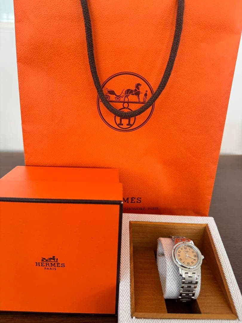 【美品】HERMES クリッパー 腕時計 レディース