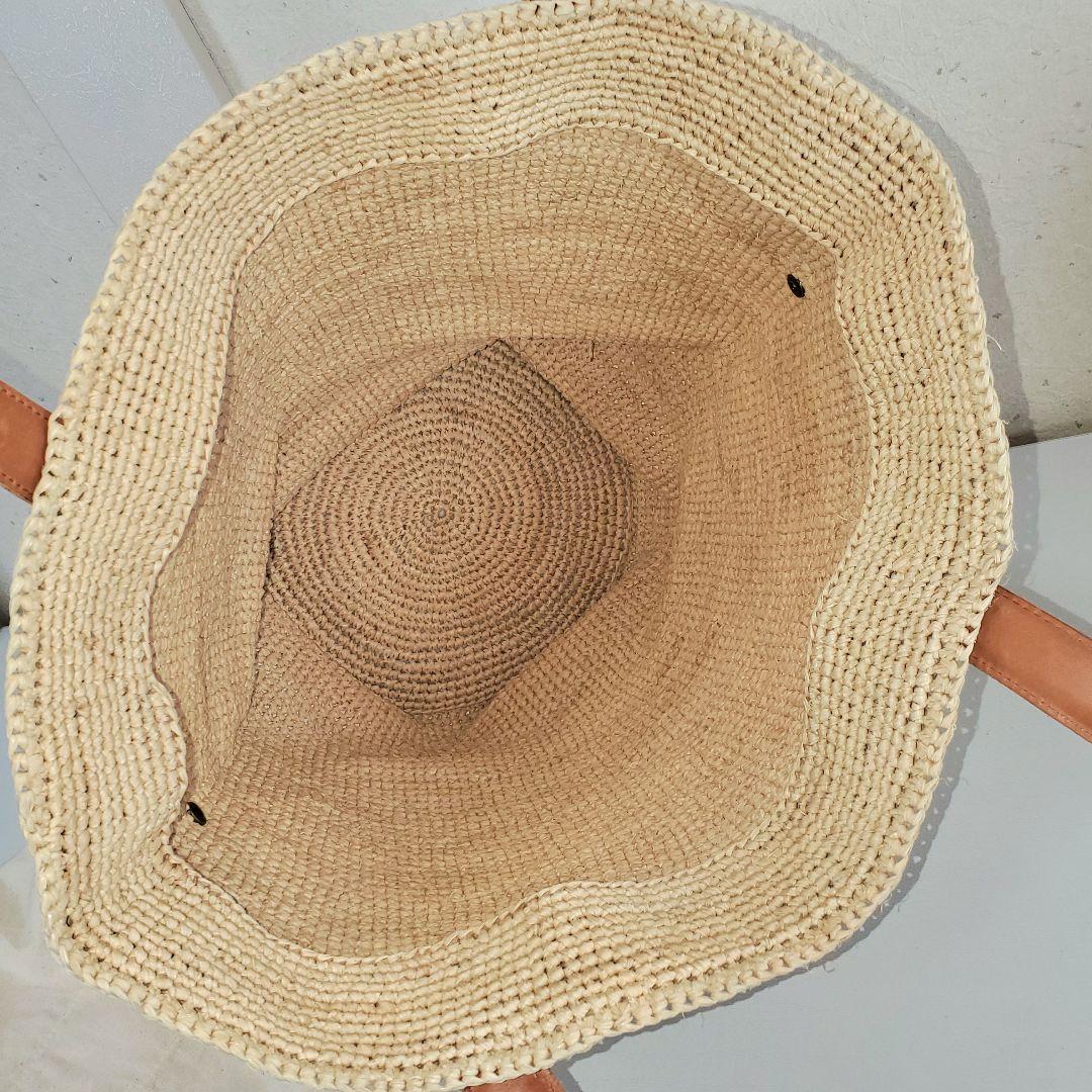 HELEN KAMINSKI ヘレンカミンスキー バケツ型 ラフィアトートバッグ