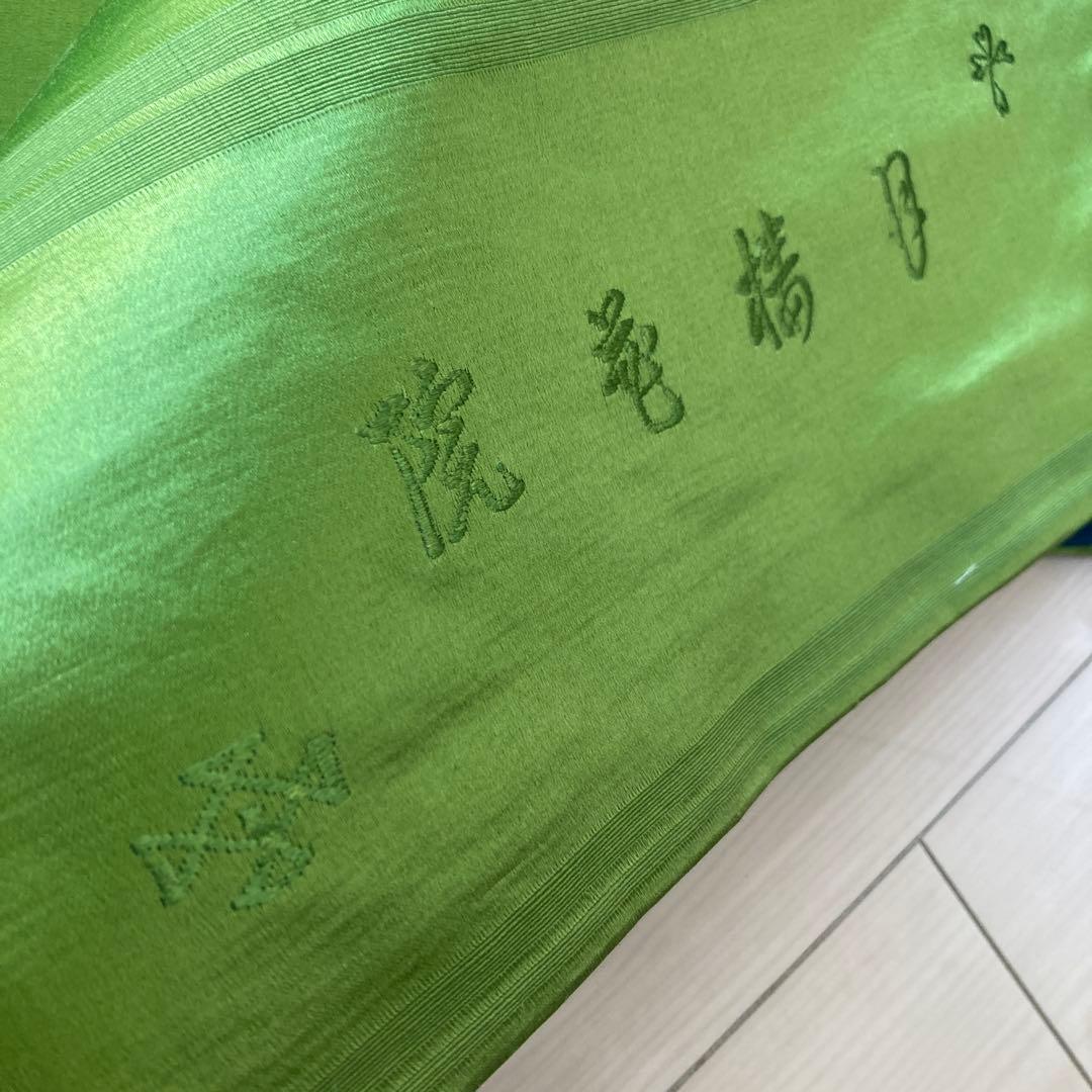 アンティーク京袋帯　小鳥の織り出し　青紺色　大正ロマン　昭和レトロ　N7-25