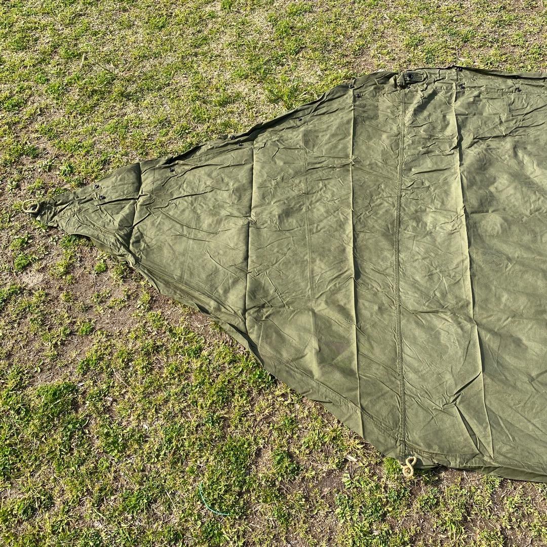 か*ん様 USパップテント④　アメリカ軍　軍幕　 ハーフシェルター２枚　ポール・