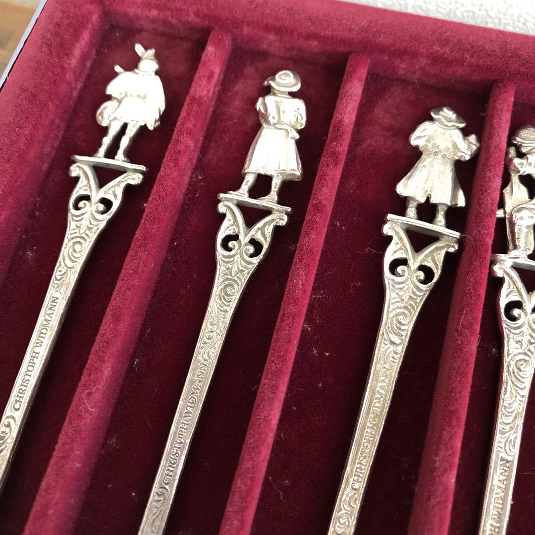 クリストフウィドマン　シルバー925 フォーク6客セット　中世の音楽家　純銀製