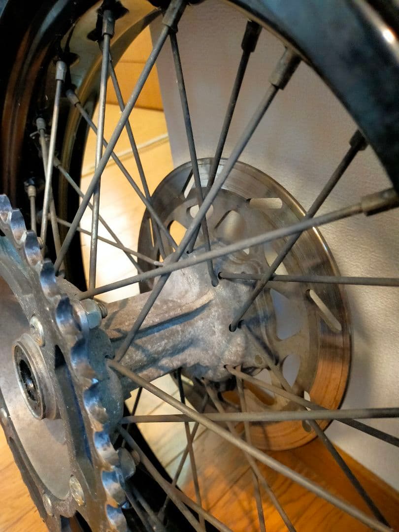 KLX250 17インチホイール 前後セット+ショートスタンド