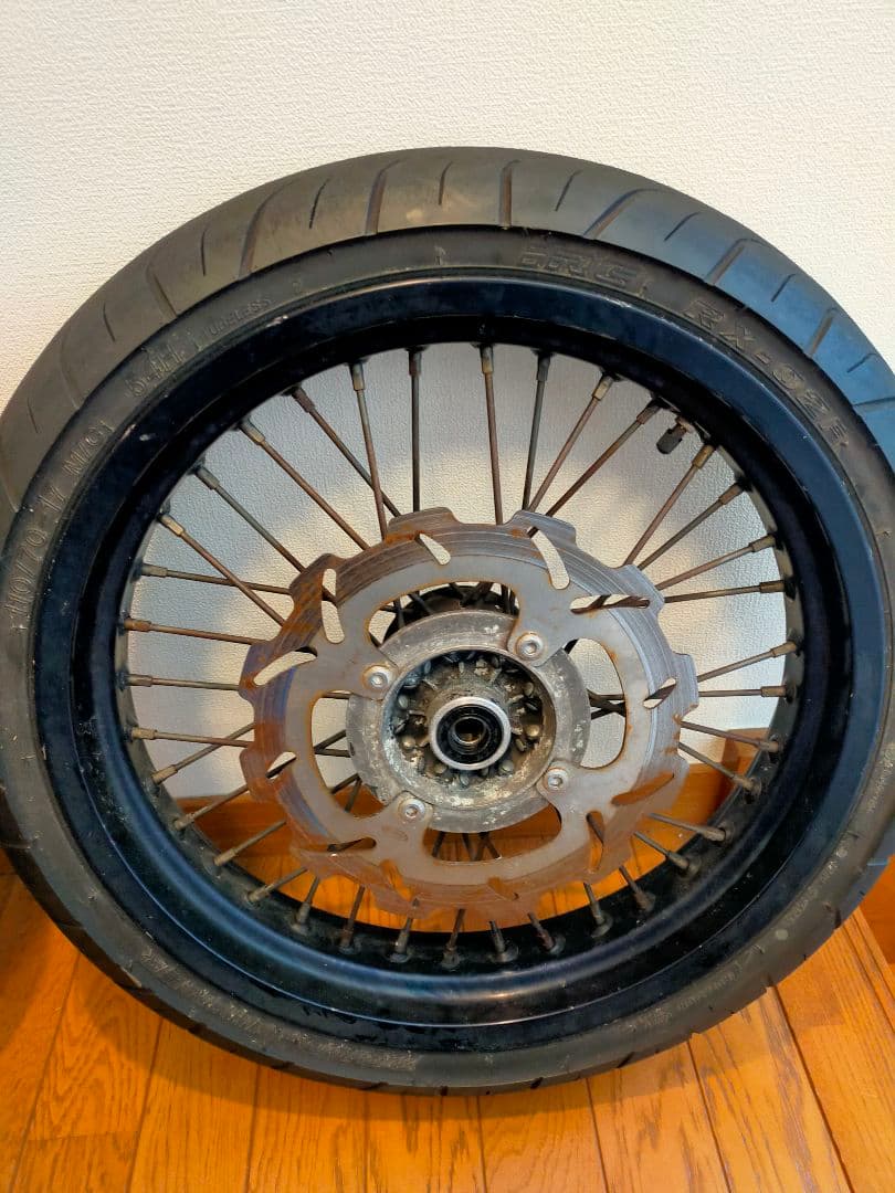 KLX250 17インチホイール 前後セット+ショートスタンド