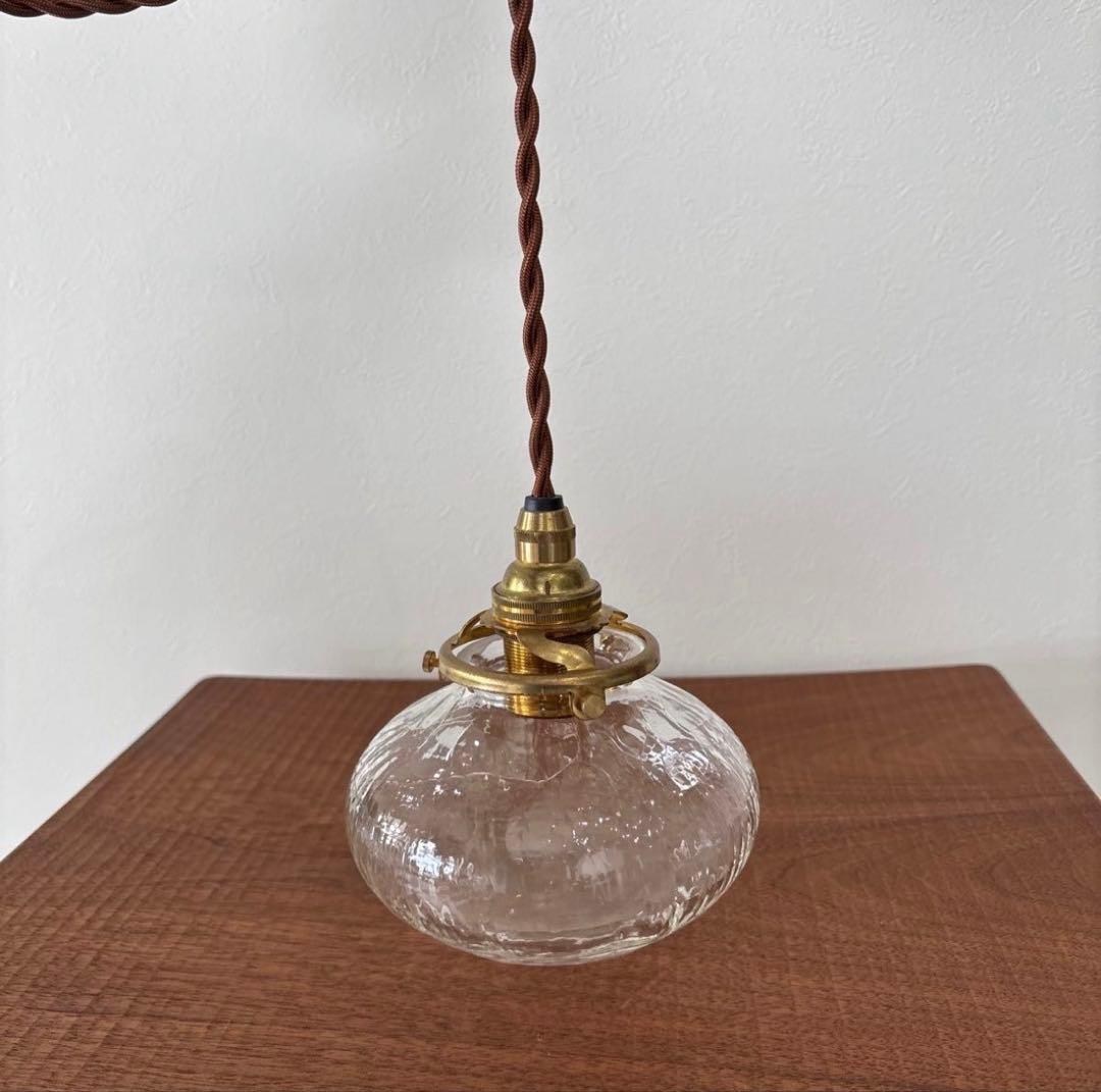 安土草多　ペンダントライト [E17] 平球 クラック　 ガラス 照明