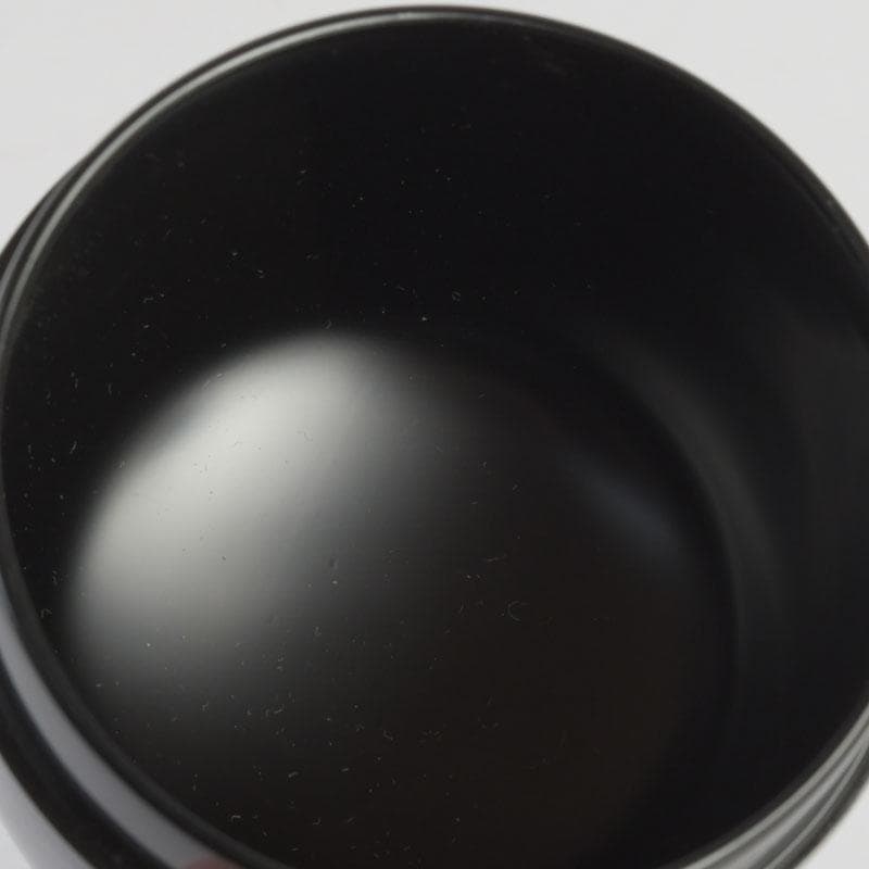 茶道具　山中塗　坂下雄峰作　黒中棗　共箱　V　9829