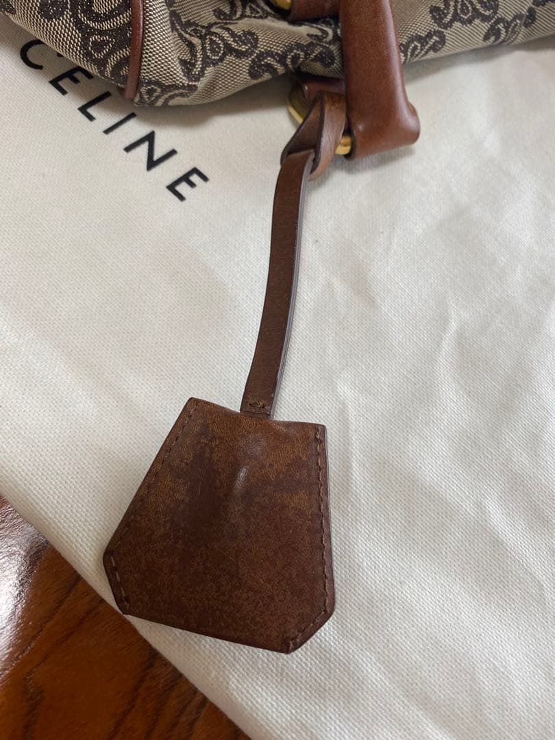 CÉLINE マカダム柄 ボストンバッグ