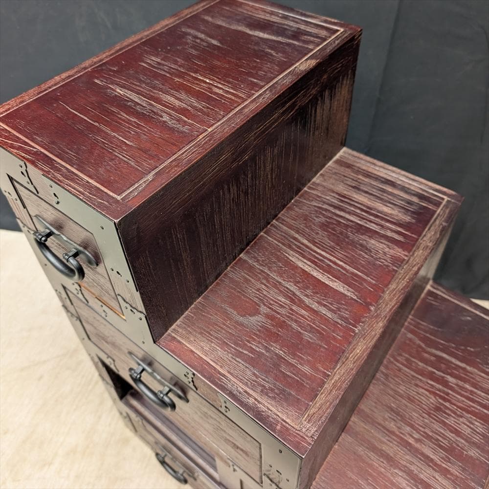 美品　階段箪笥　時代箪笥　和箪笥　整理箪笥　タンス　チェスト　引き出し　小振り