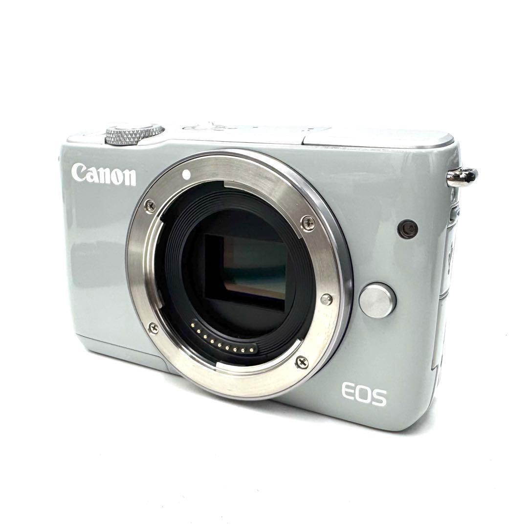 CANON キヤノンEOS M10 グレー Wi-Fi機能搭載 レンズキット